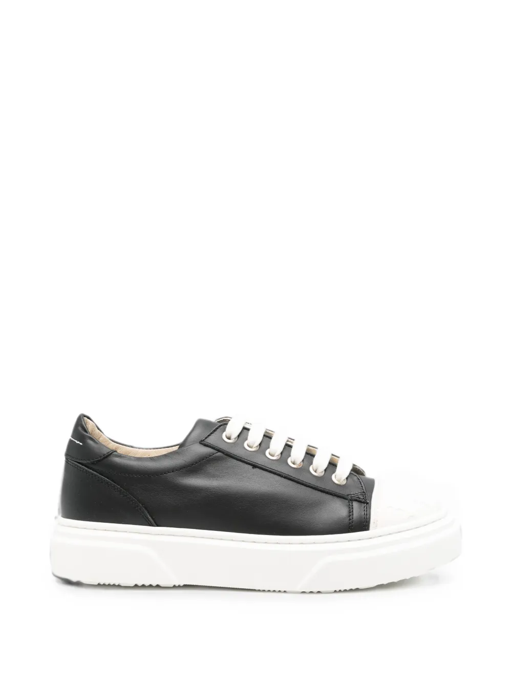 MM6 Maison Margiela Kids logo-embossed panelled sneakers - Nero
