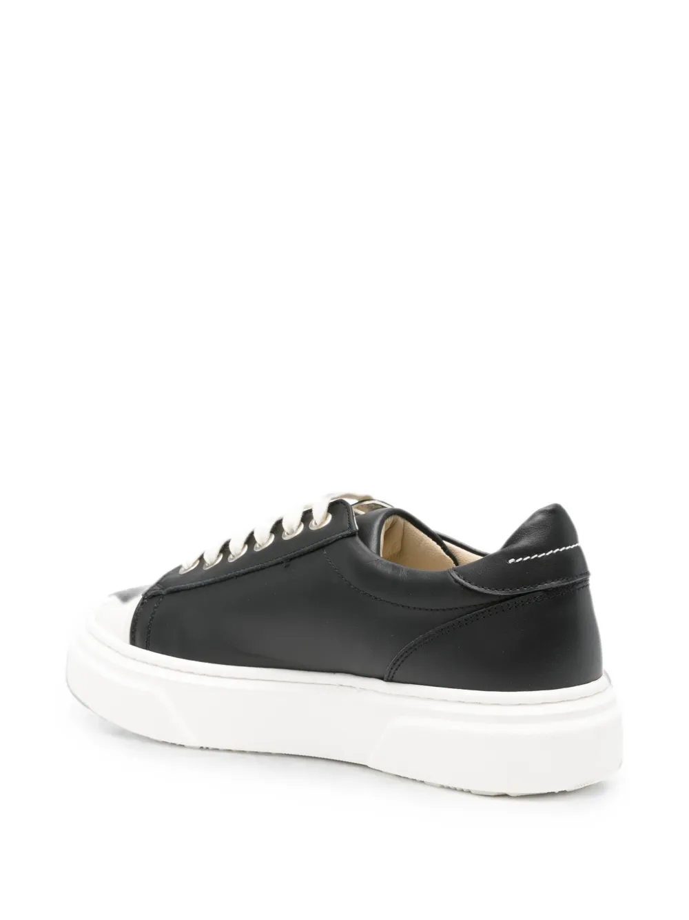 MM6 Maison Margiela Kids logo-embossed panelled sneakers Zwart