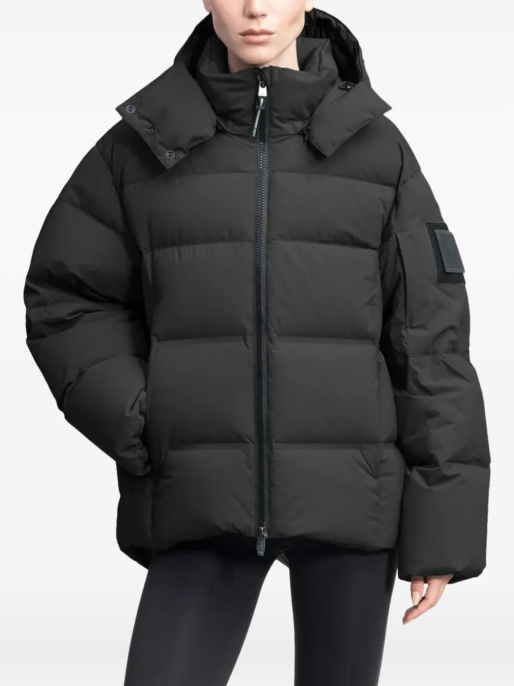 Nobis Zip-up Puffer Jacket In Black