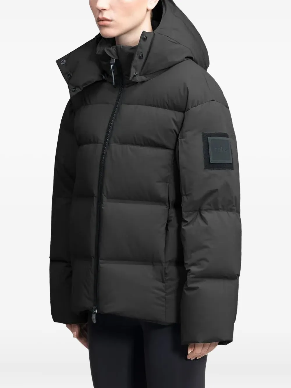 Nobis Zip-up Puffer Jacket In Black