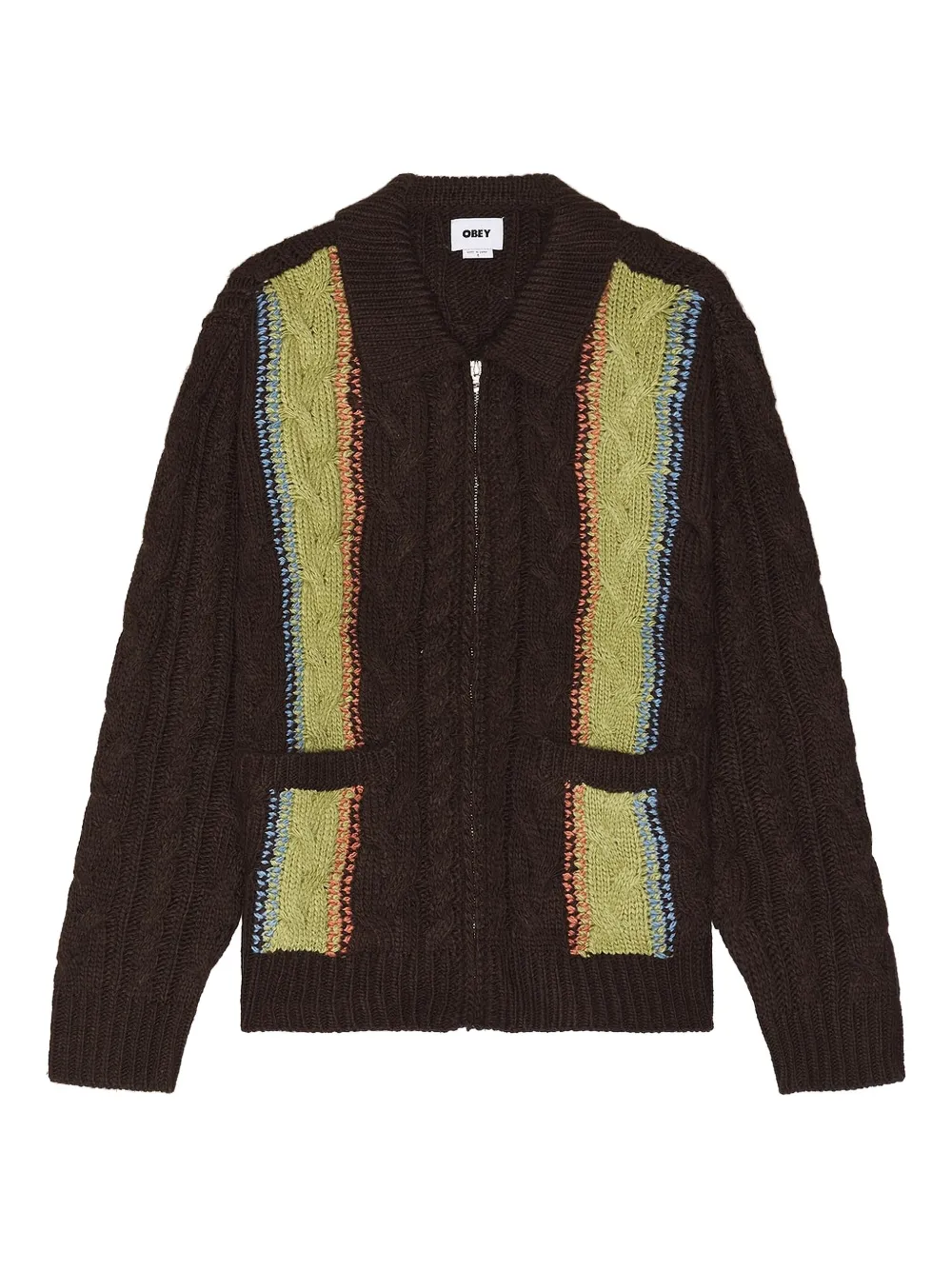 Obey cardigan en maille torsadée | marron | Image 1