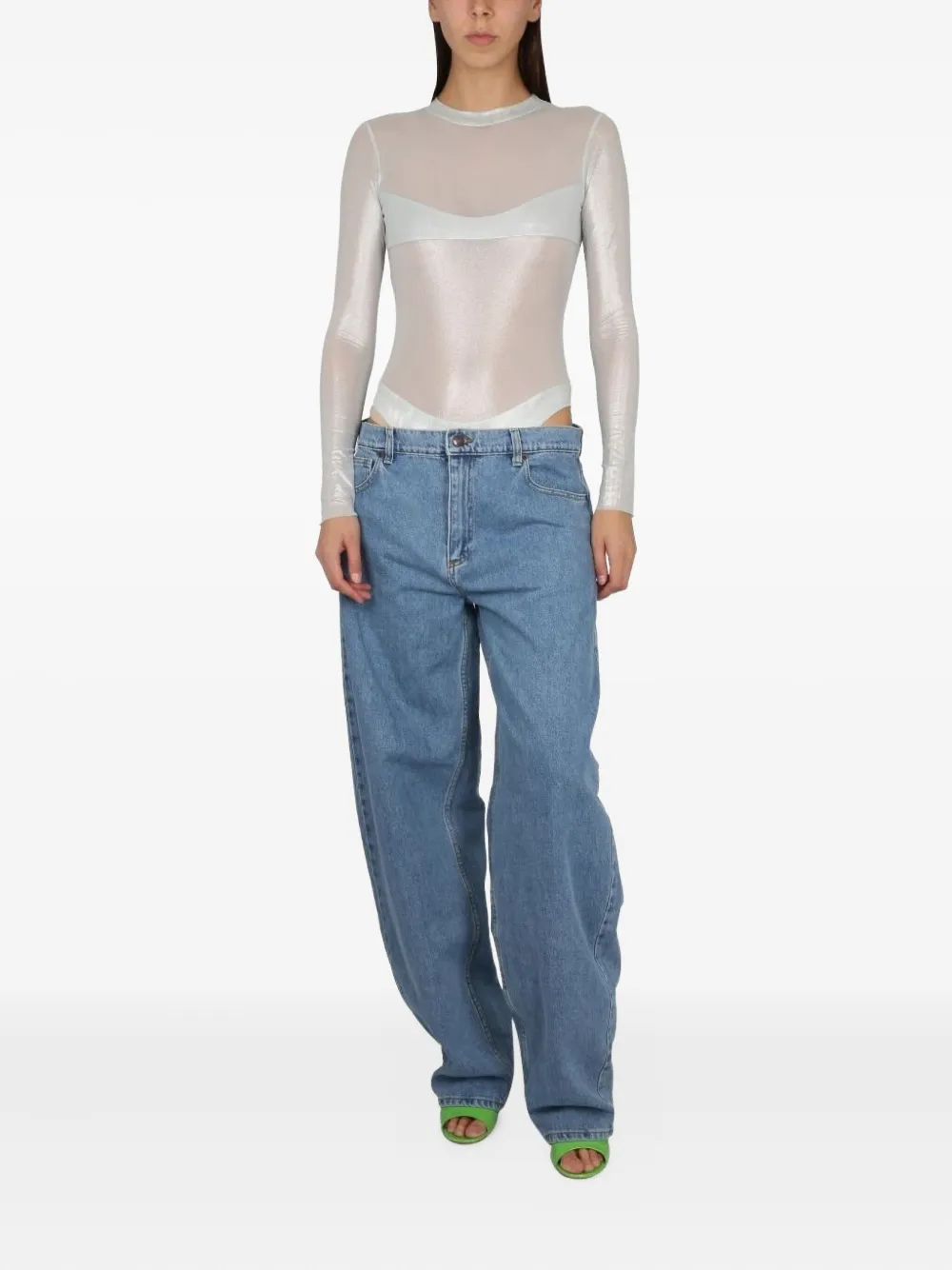 Not After Ten Long Sleeve Bodysuit In White
