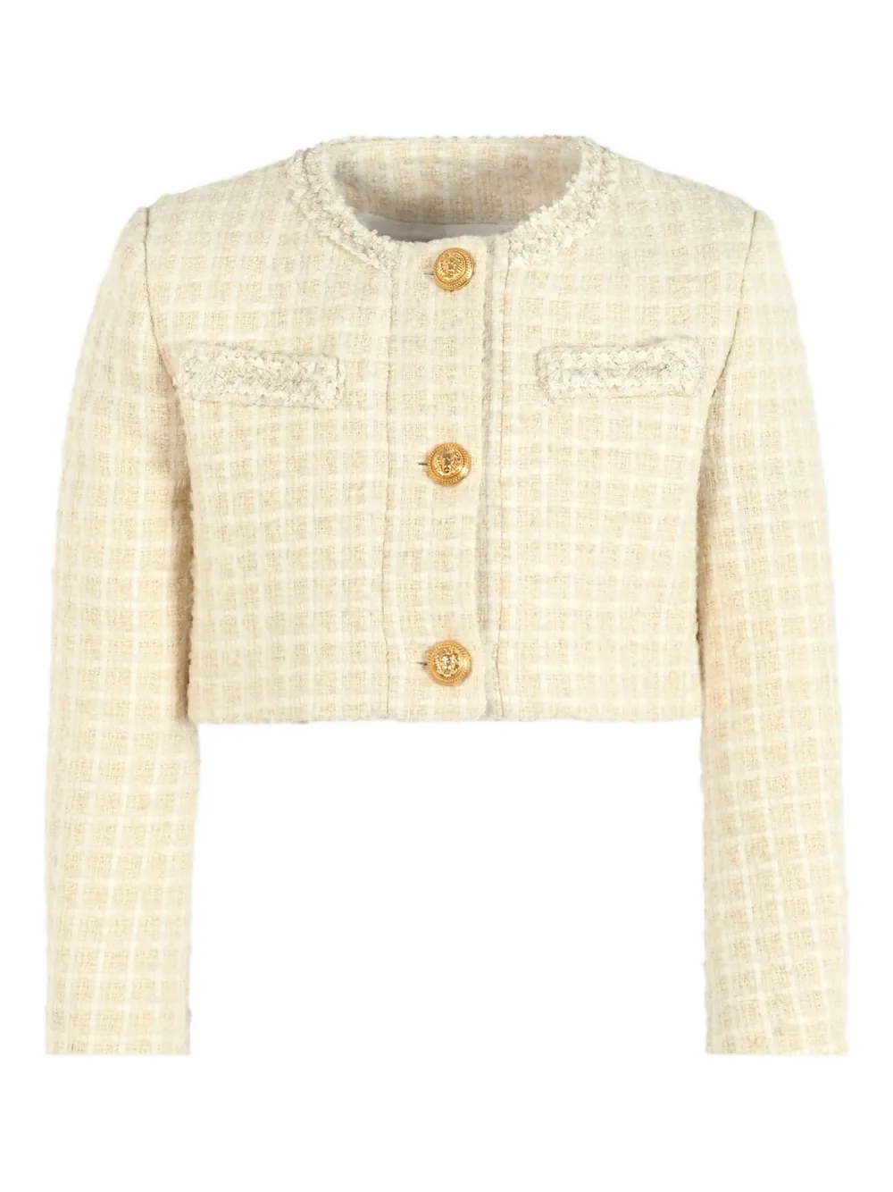 Balmain Kids cropped cardigan | Neutrals | Image 1