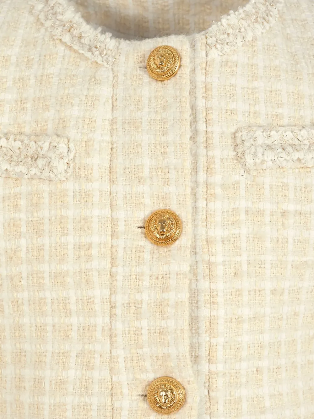 Balmain Kids Cropped vest Beige