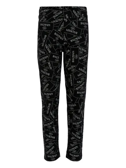 Balmain Kids logo-print leggings