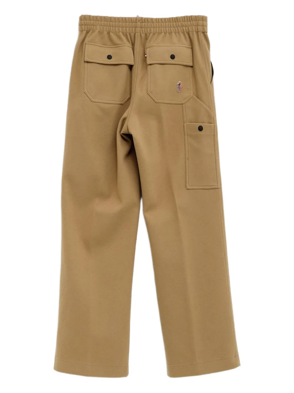 Moncler Flap-pocket Trousers In Brown
