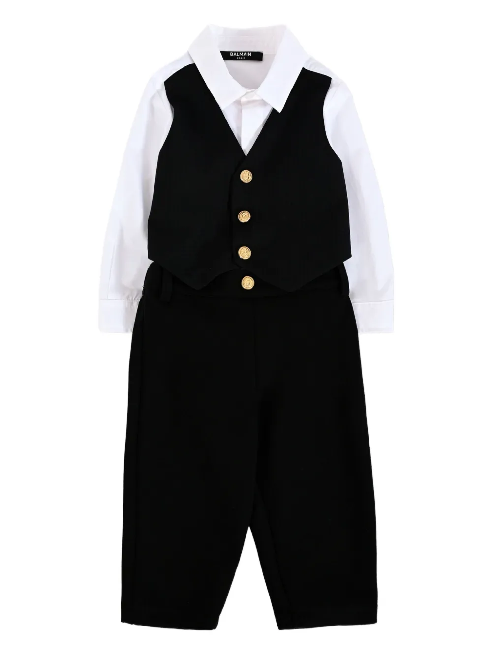 Balmain Kids waistcoat suit | Black | Image 1