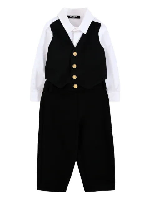 Balmain Kids waistcoat suit