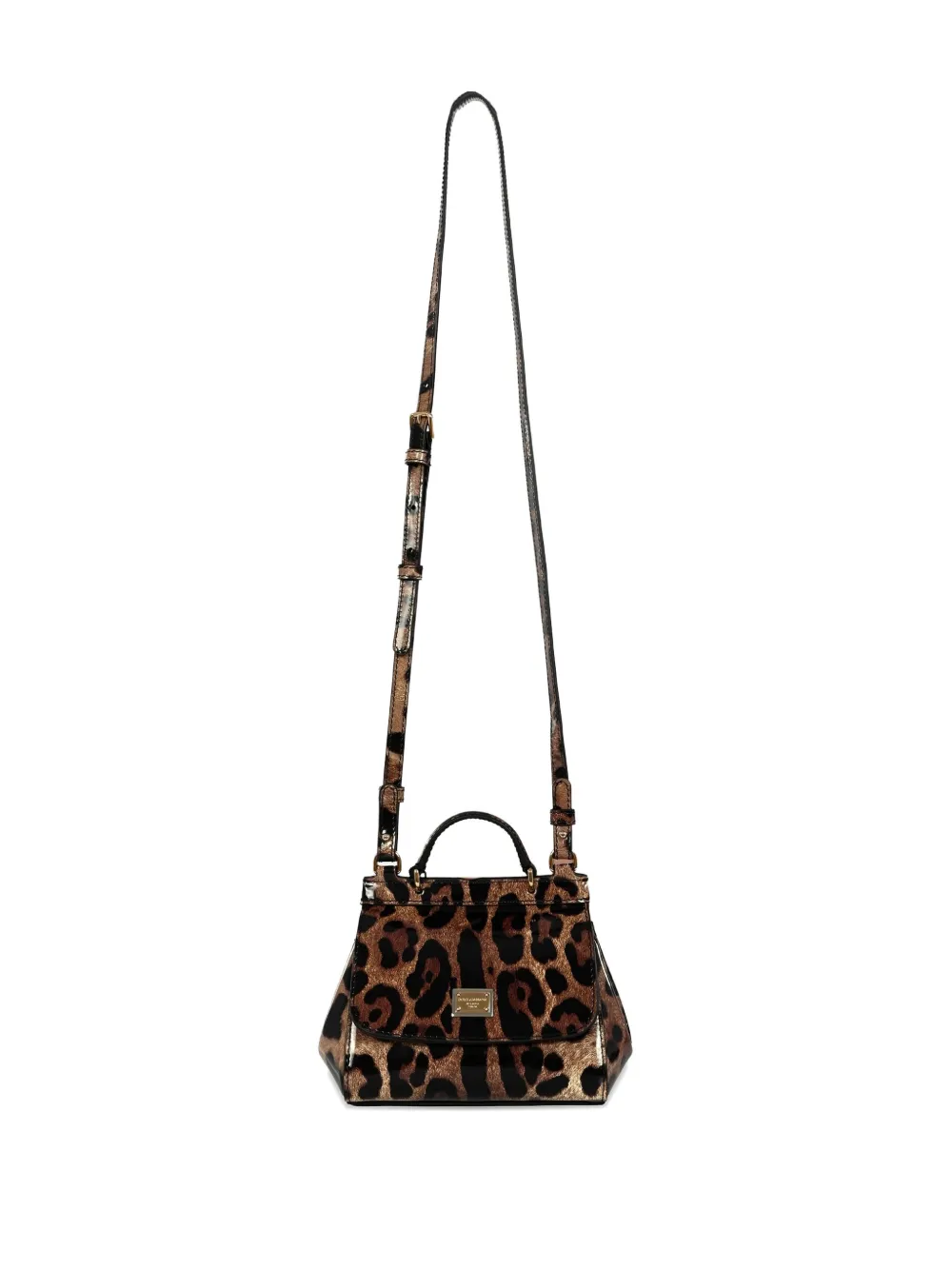 Dolce & Gabbana Kids Schoudertas met luipaardprint Bruin