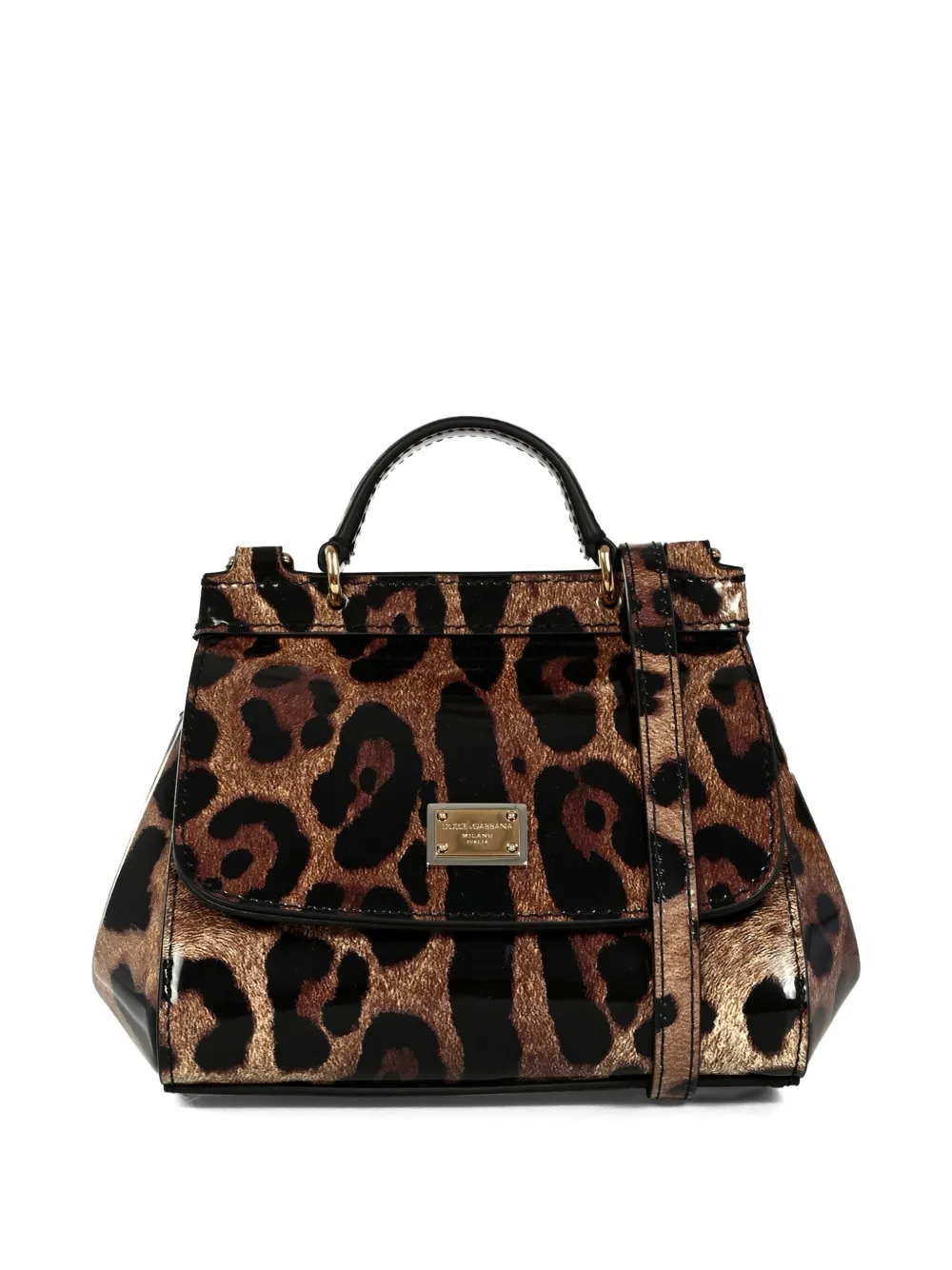 Dolce & Gabbana Kids Schoudertas met luipaardprint Bruin