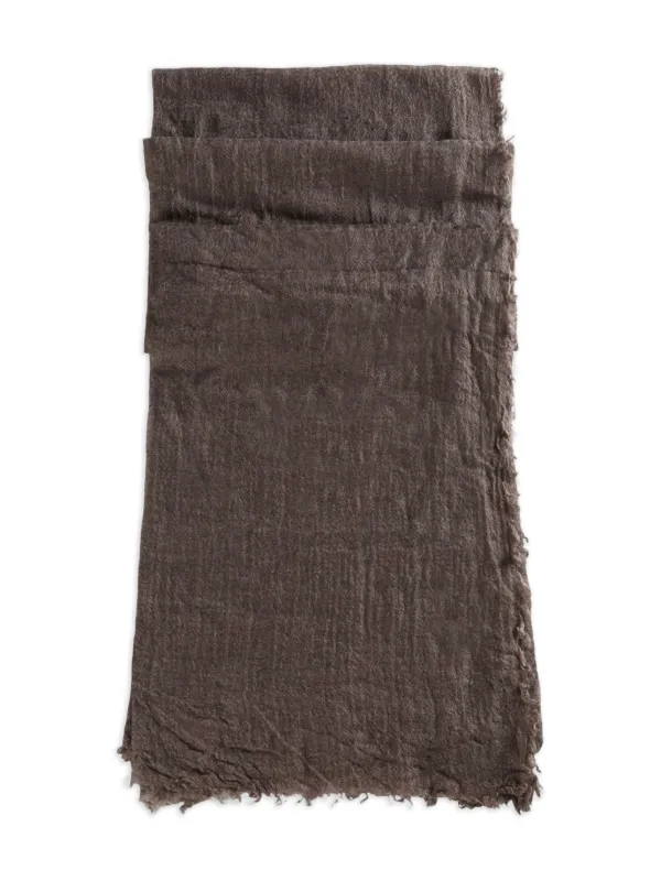 Rick Owens Frayed-edge Scarf in Brown