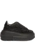 Casadei lace platform sneakers - Black