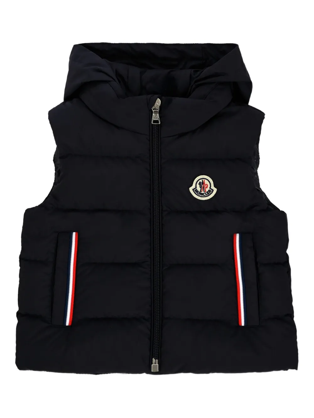Moncler Enfant hooded quilted gilet Blauw
