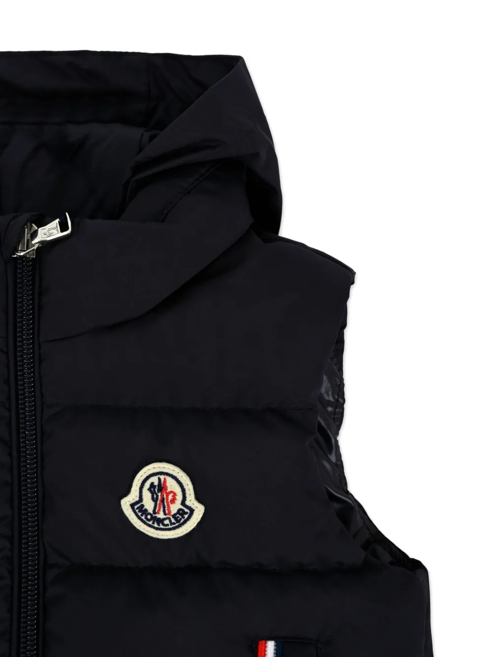 Moncler Enfant hooded quilted gilet Blauw