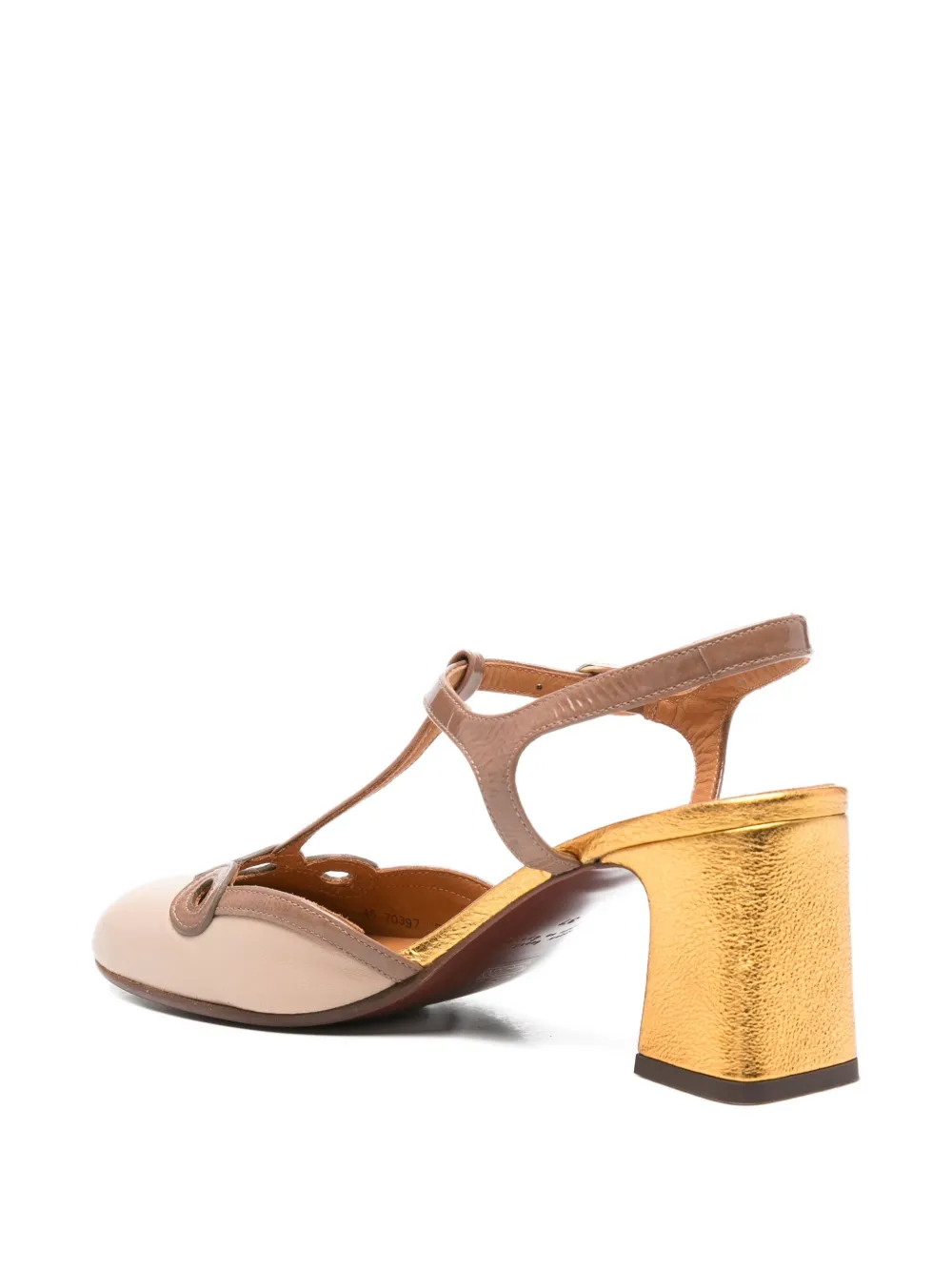 Chie Mihara 70mm Feyl leather t-bar heeled pumps Neutrals
