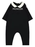 Moncler Enfant Peter Pan collar logo romper - Blue