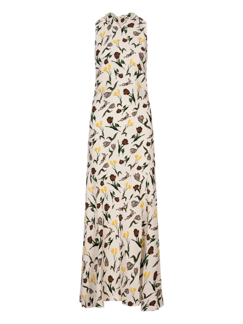 Marni robe nouée à fleurs | tons neutres | Image 1