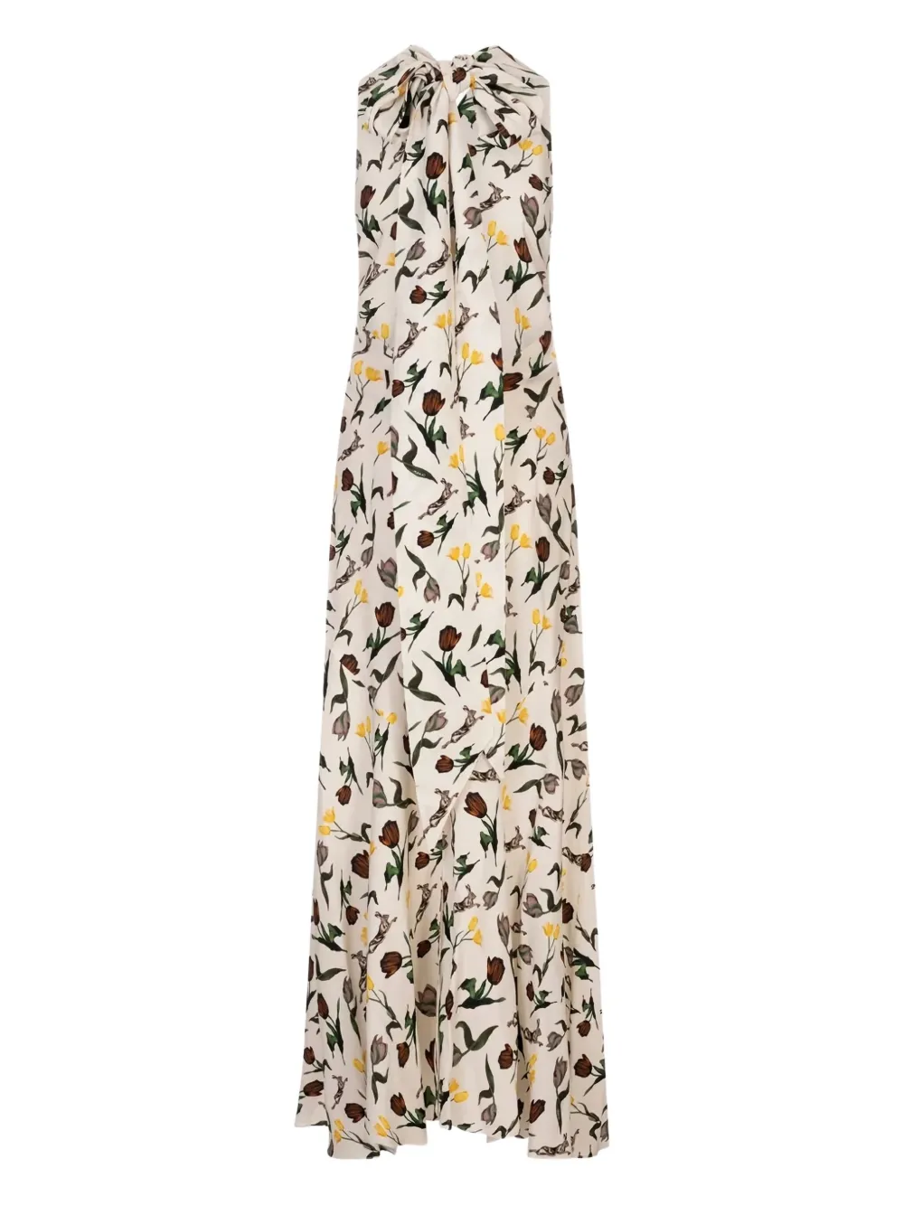 Marni Jurk met bloemenprint - Beige