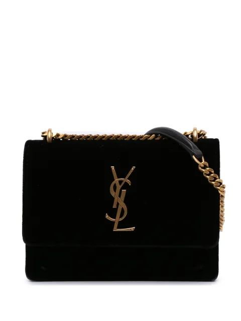 Saint Laurent Pre-Owned 2018 Small Velvet Monogram Sunset crossbody bag