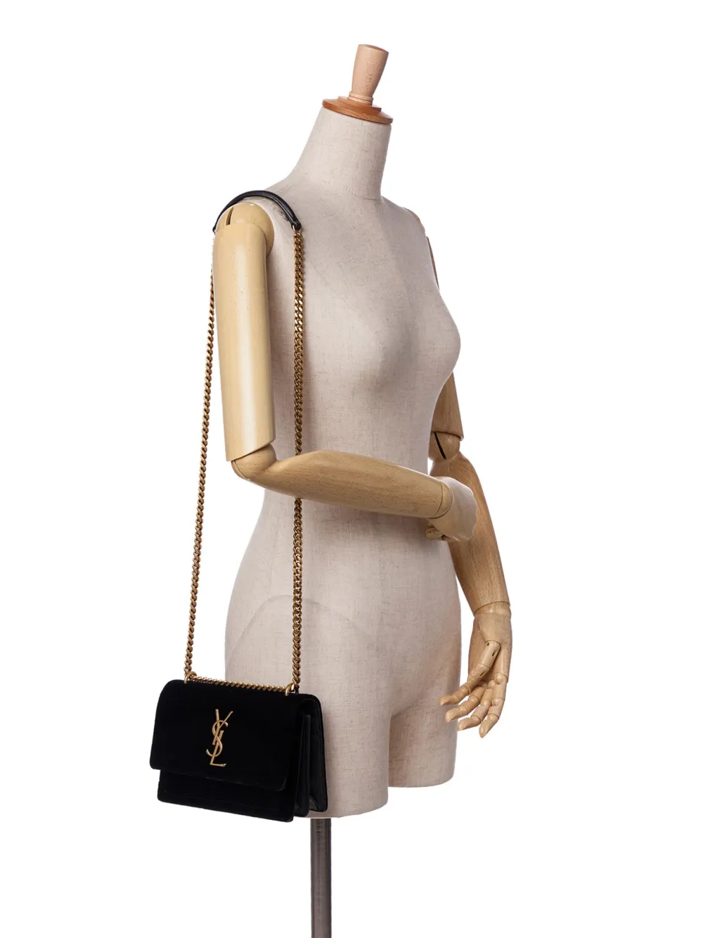 Saint Laurent Pre-Owned 2018 Small Velvet Monogram Sunset crossbody bag | Pre-Owned | Image 2
