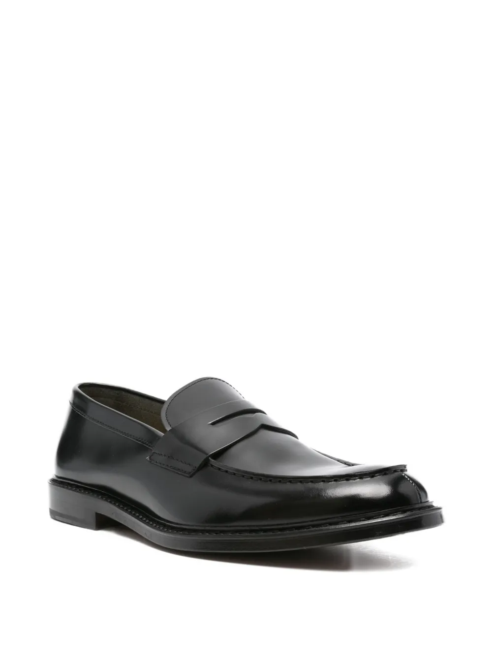 Doucal's penny leather loafers Black