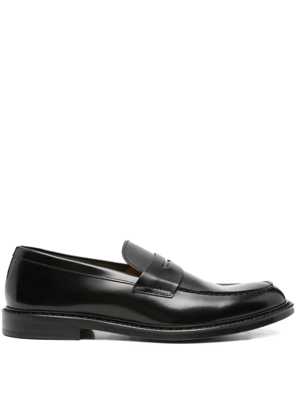 Doucal's penny leather loafers Black