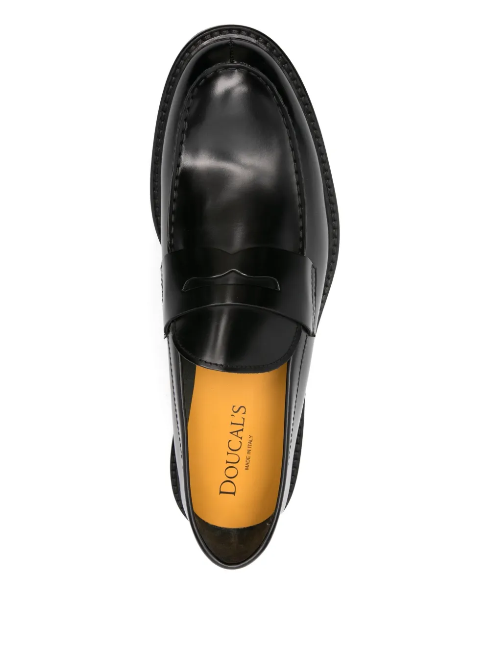 Doucal's penny leather loafers Black