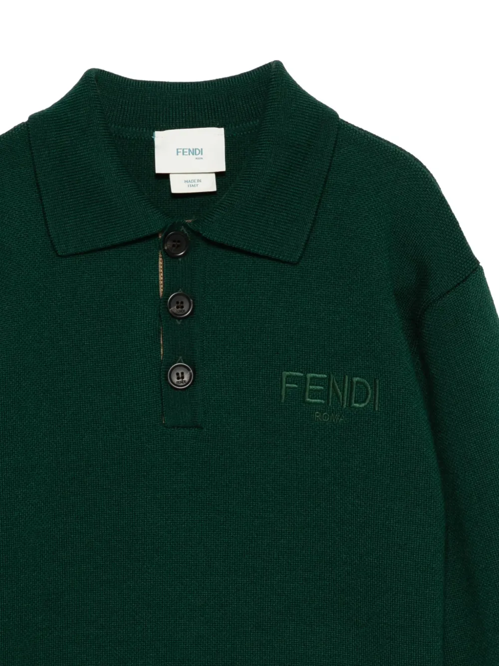 Fendi Kids logo-embroidered Sweater | Green | FARFETCH