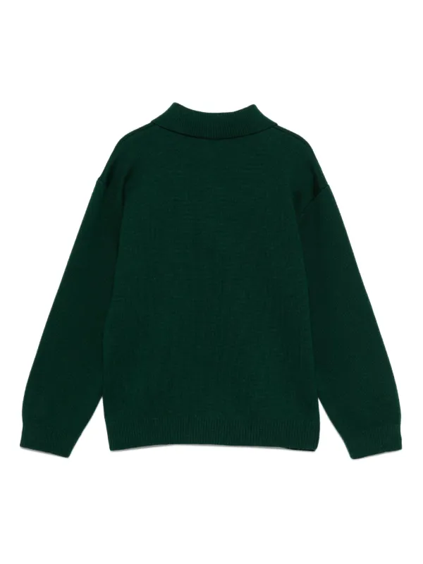 【新品】ラストSALE！　FENDI フェンディ　10A  セーター　グリーン系 Fendi Kids logo-embroidered Sweater | Green | FARFETCH