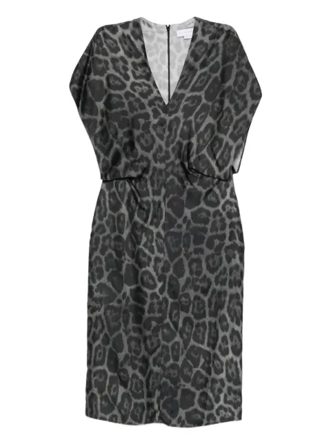Stella McCartney leopard-print V-neck midi dress
