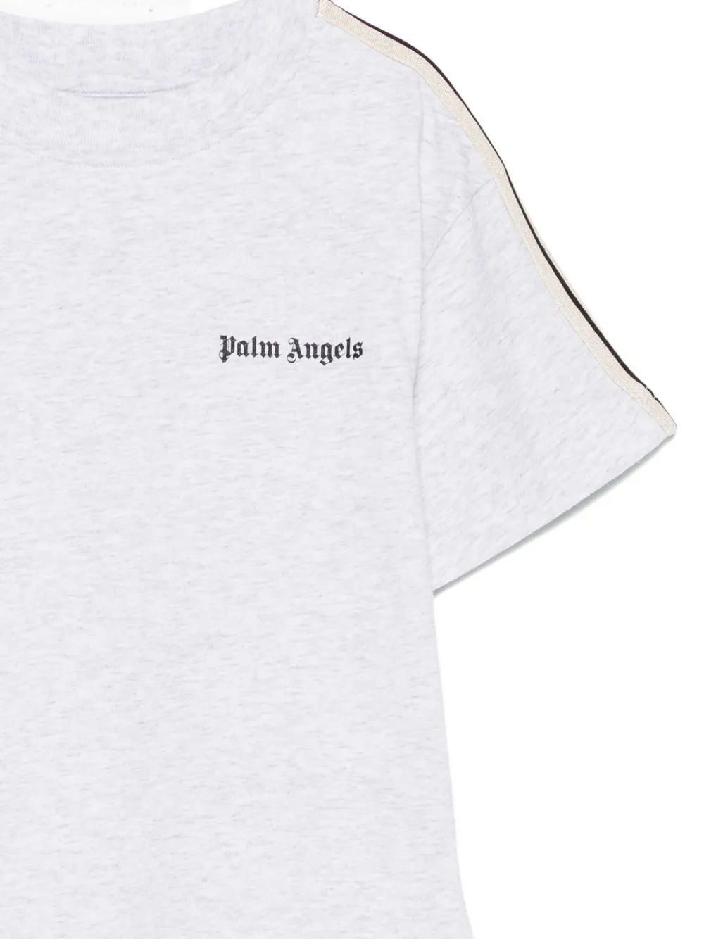 Palm Angels Kids stripe-detail T-shirt Grijs