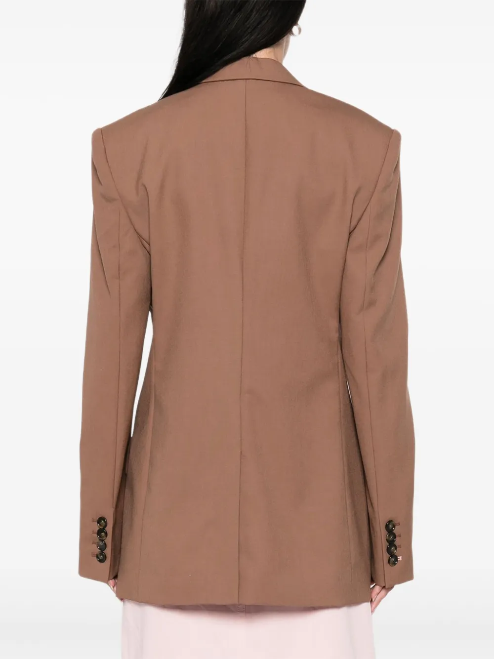 Stella McCartney Blazer met enkele knoop Bruin