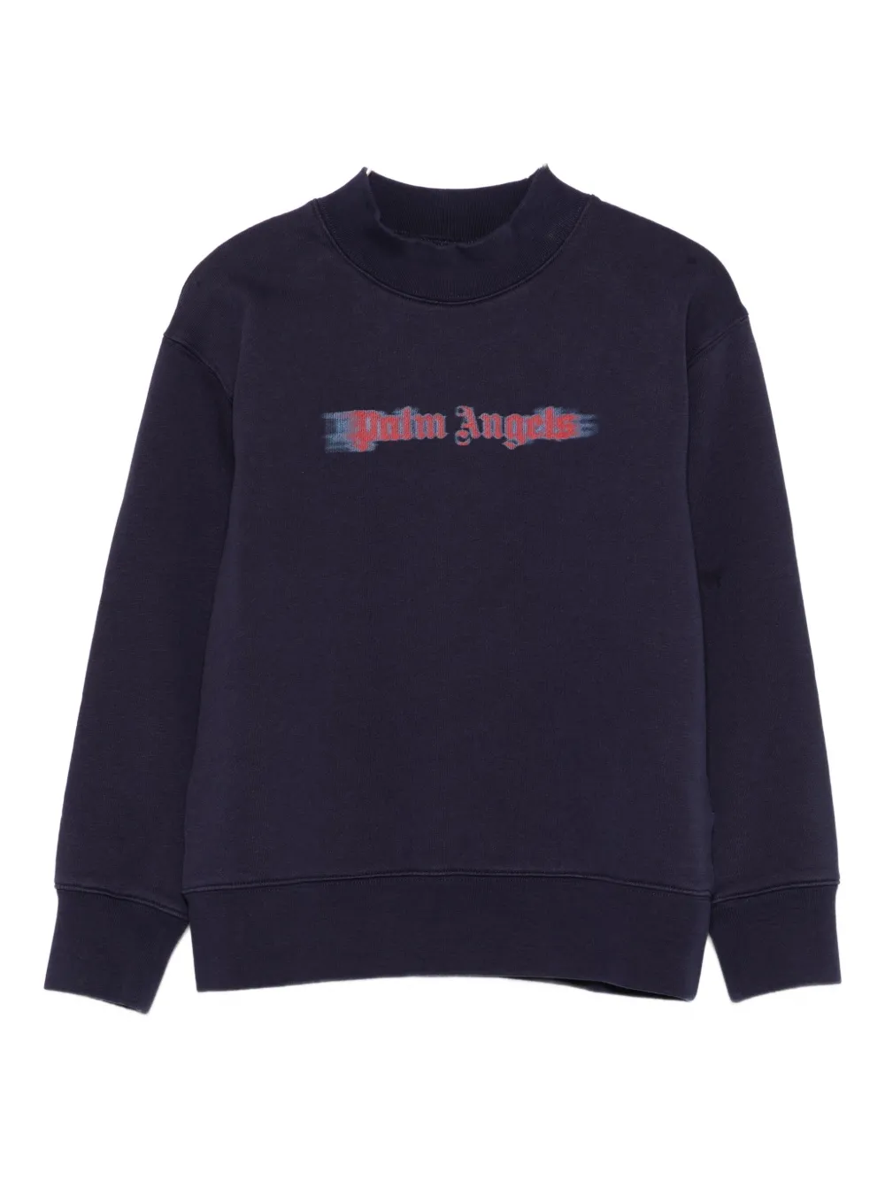 Palm Angels Kids mock-neck logo sweatshirt Blauw