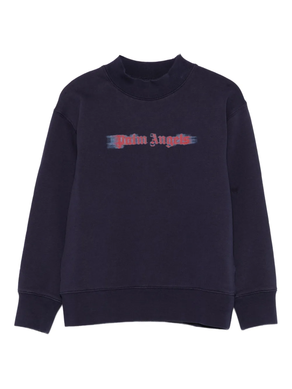 Palm Angels Kids mock-neck logo sweatshirt Blauw
