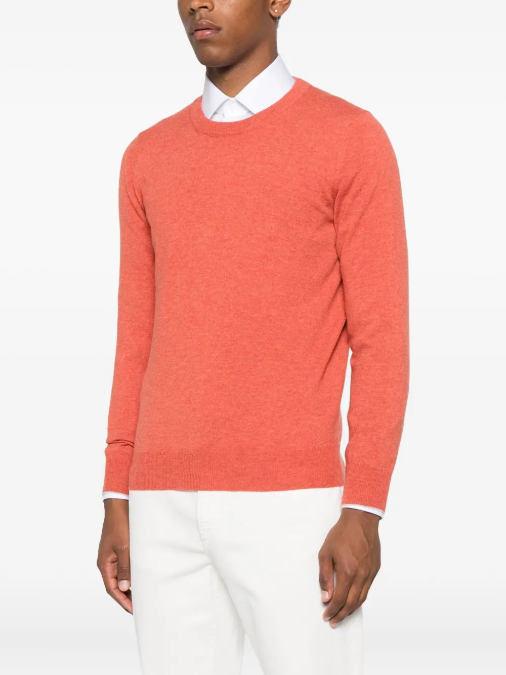 Brunello Cucinelli round-neck sweater Oranje