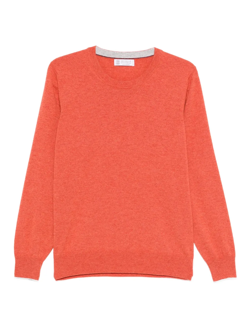 Brunello Cucinelli round-neck sweater Oranje