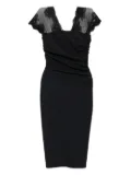 CHIARA BONI La Petite Robe lace-insert bodycon midi dress - Black