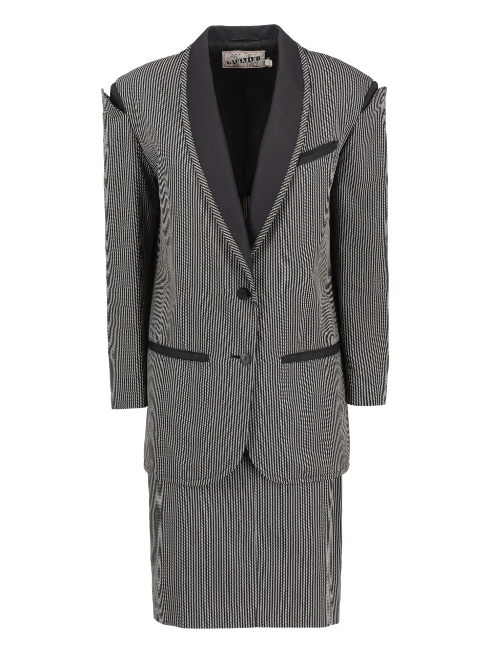 Jean Paul Gaultier Pre-Owned striped single-breasted suit | Black | Image 1