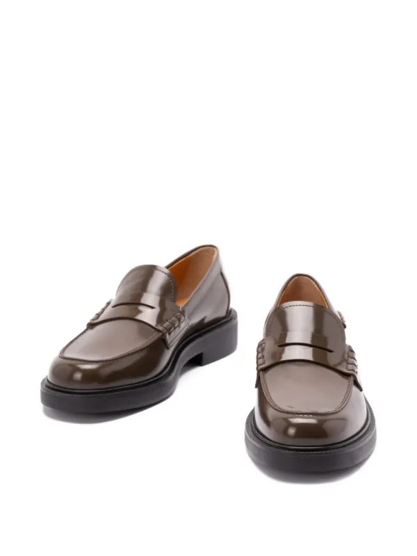 Tod's レザー ペニーローファー | ブラウン | FARFETCH JP