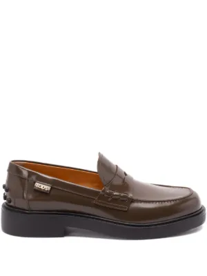 Tod's メタリックバーローファー | レッド | FARFETCH JP