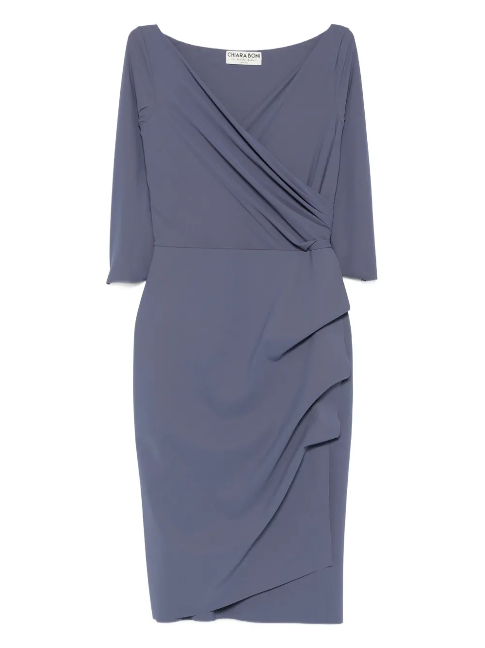 CHIARA BONI La Petite Robe Florien midi-jurk met ruches Blauw