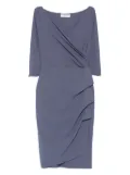 CHIARA BONI La Petite Robe Florien wrap-ruffle midi dress - Blue