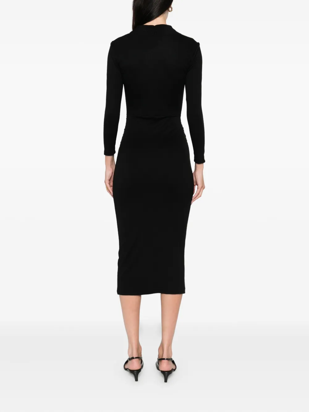 CHIARA BONI La Petite Robe Blousejurk met gedraaide voorkant Zwart