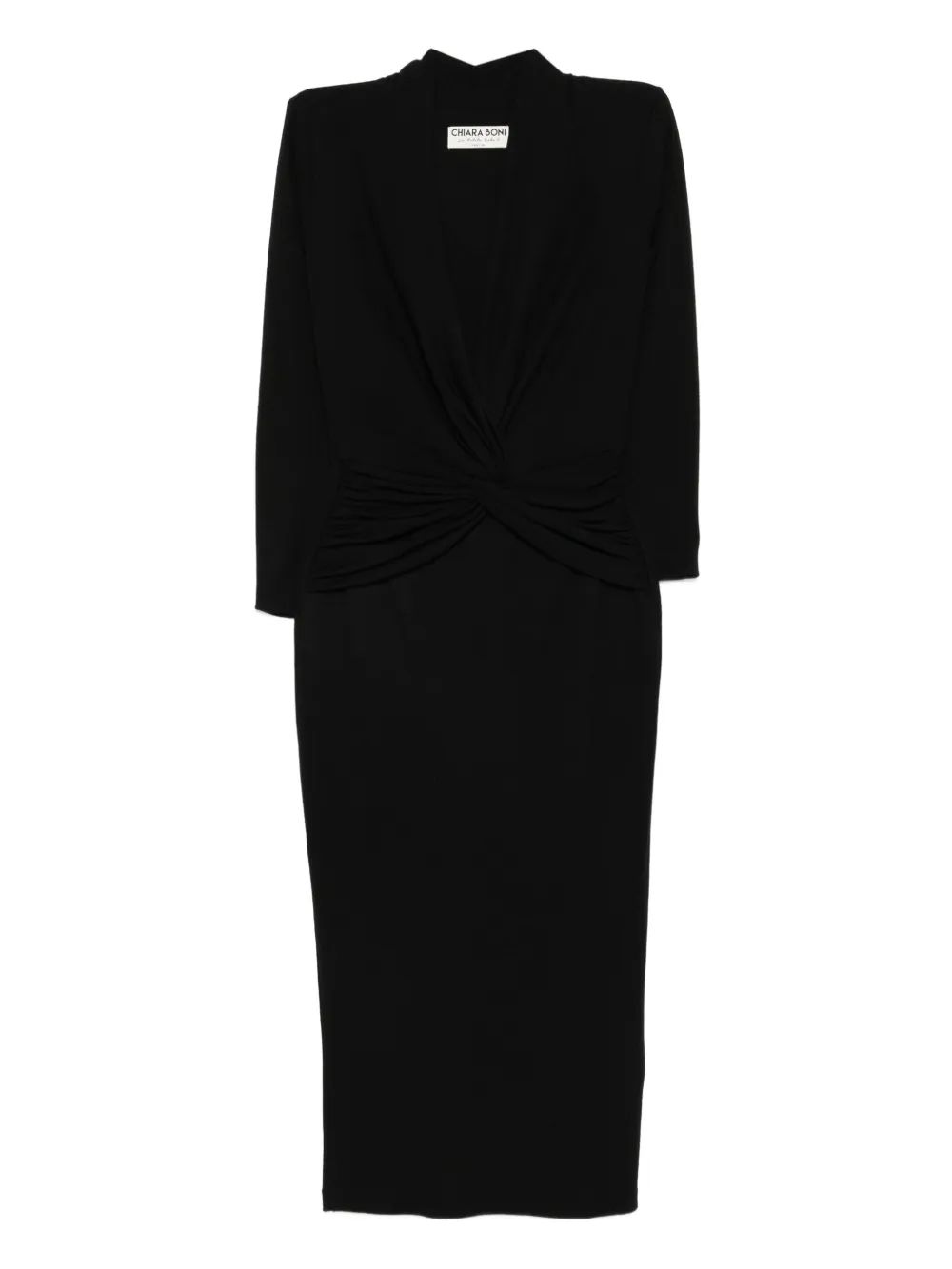 CHIARA BONI La Petite Robe Blousejurk met gedraaide voorkant Zwart