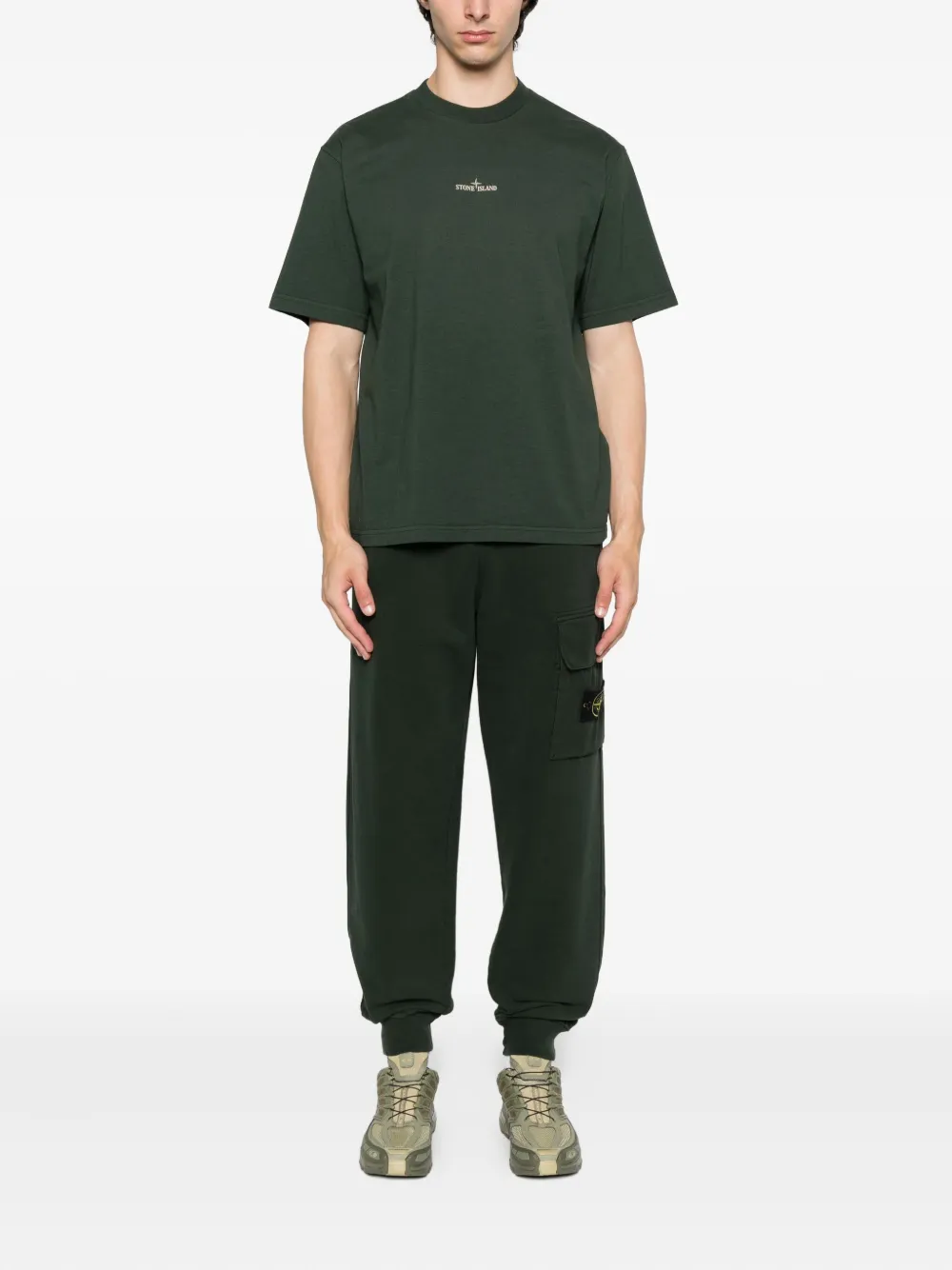 Stone Island logo-embroidered cotton T-shirt | T-Shirts | Image 2