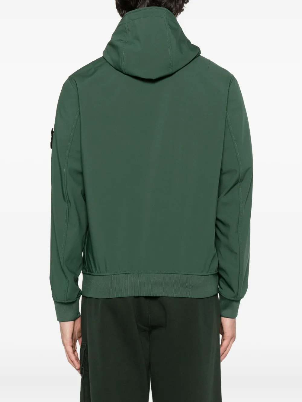 Stone Island Q100004 hooded zip-front jacket Groen
