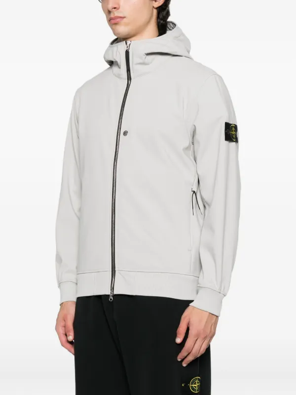 Stone Island Q100004 Hooded zip-front Jacket | Grey | FARFETCH