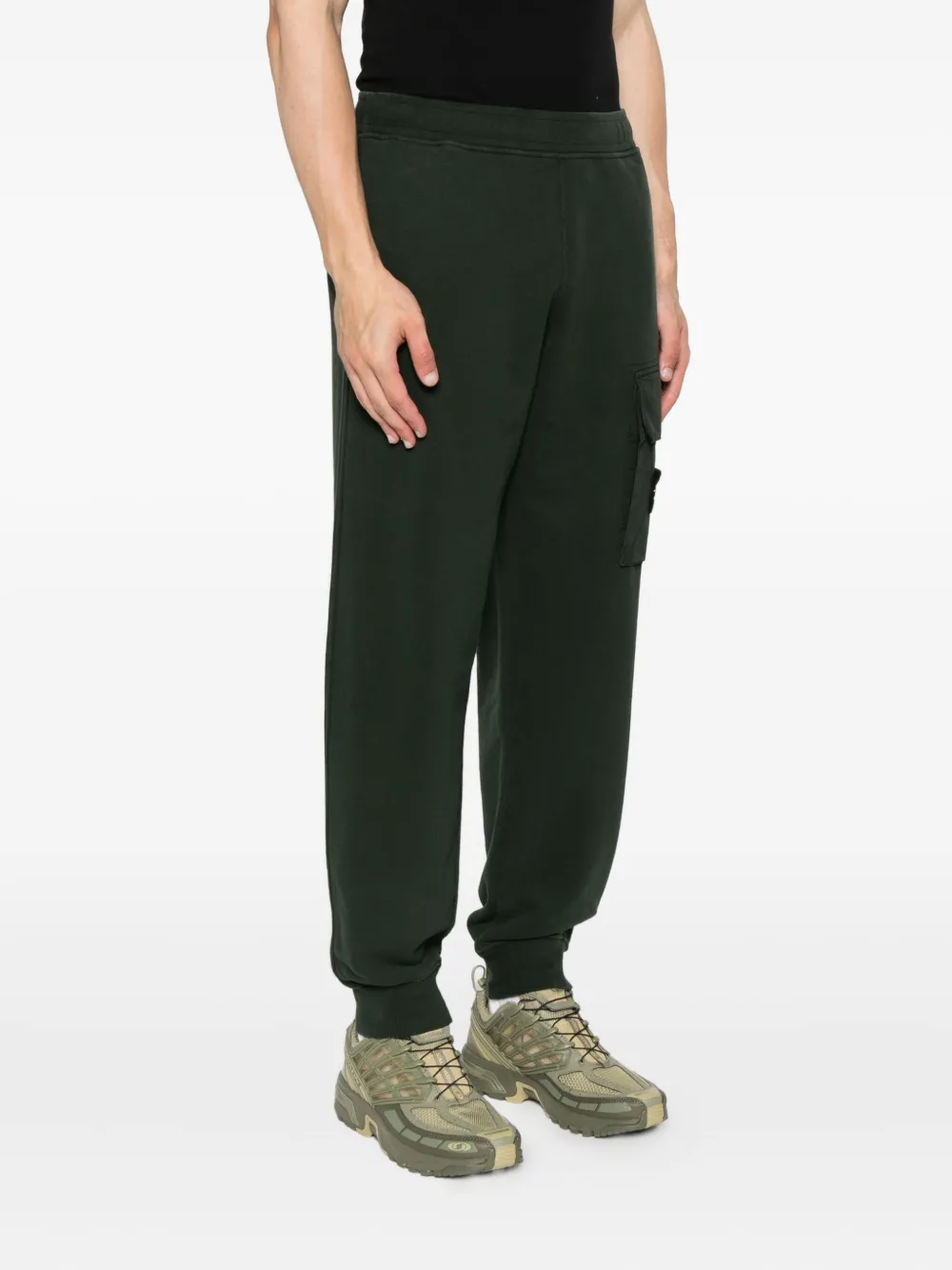 Stone Island patch-pocket track pants Groen