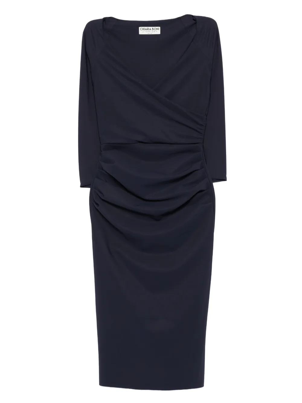 CHIARA BONI La Petite Robe Midi-jurk met ruches Blauw