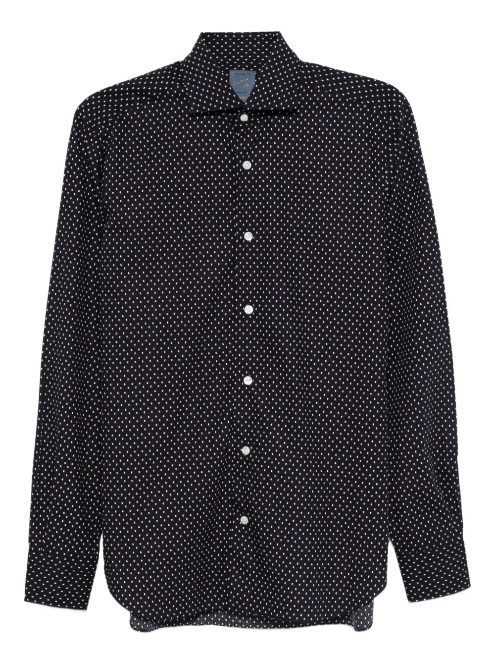 Barba polka-dot shirt Blauw